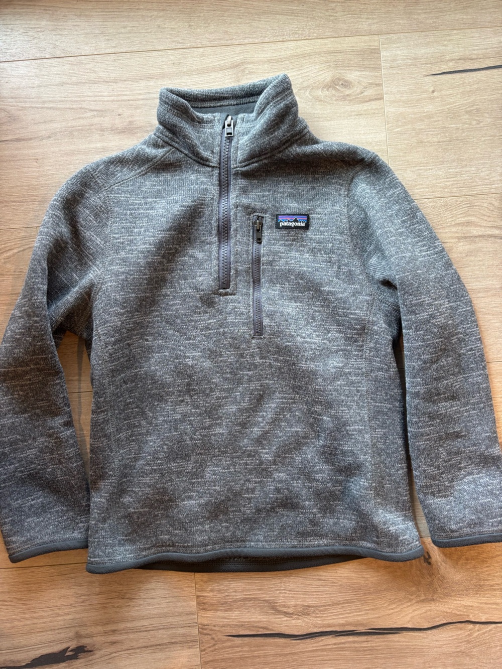 Patagonia kids Heather better sweater pants grey Quarter-Zip Pullover